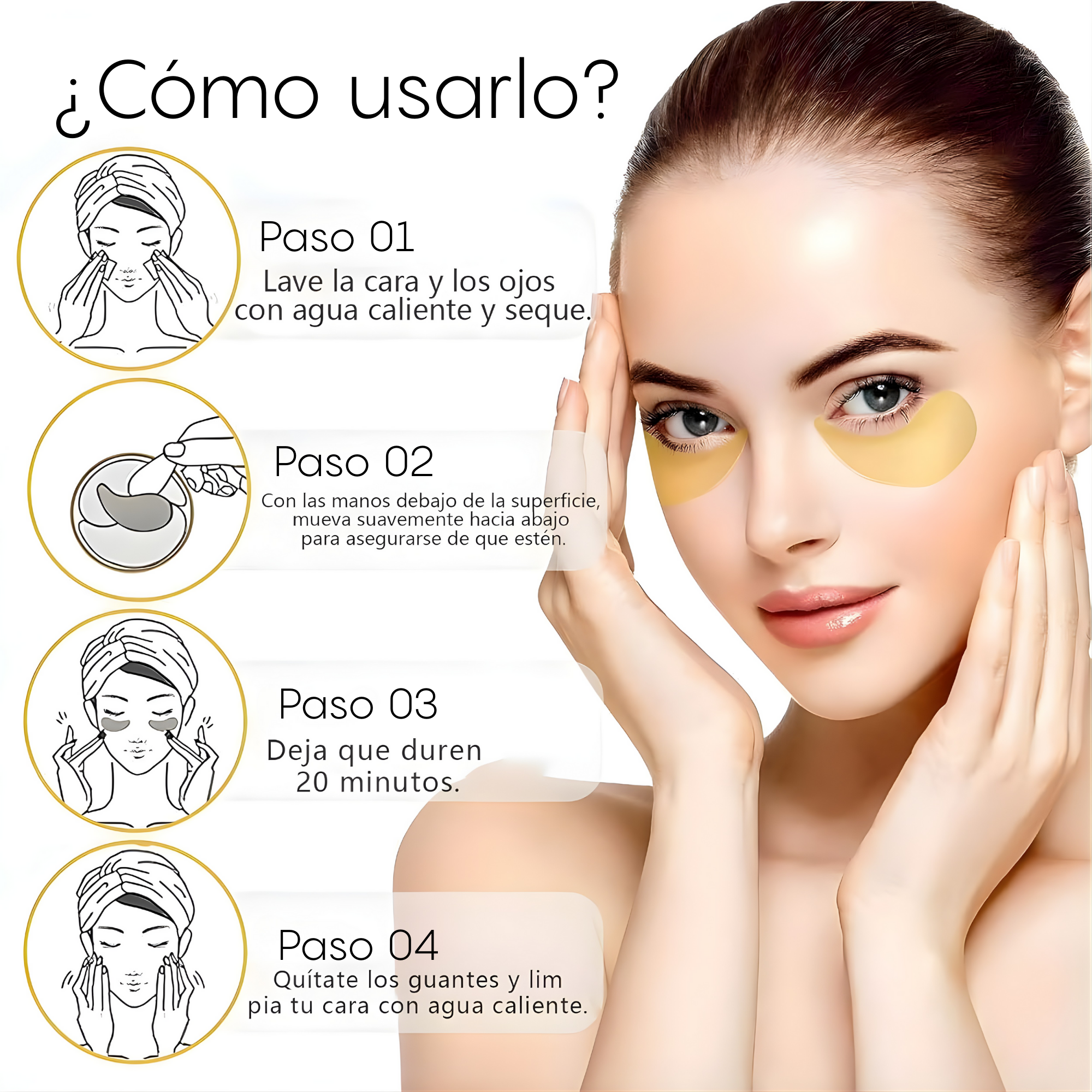 Golden Eye Mask - Parches de Colágeno con Oro 24K