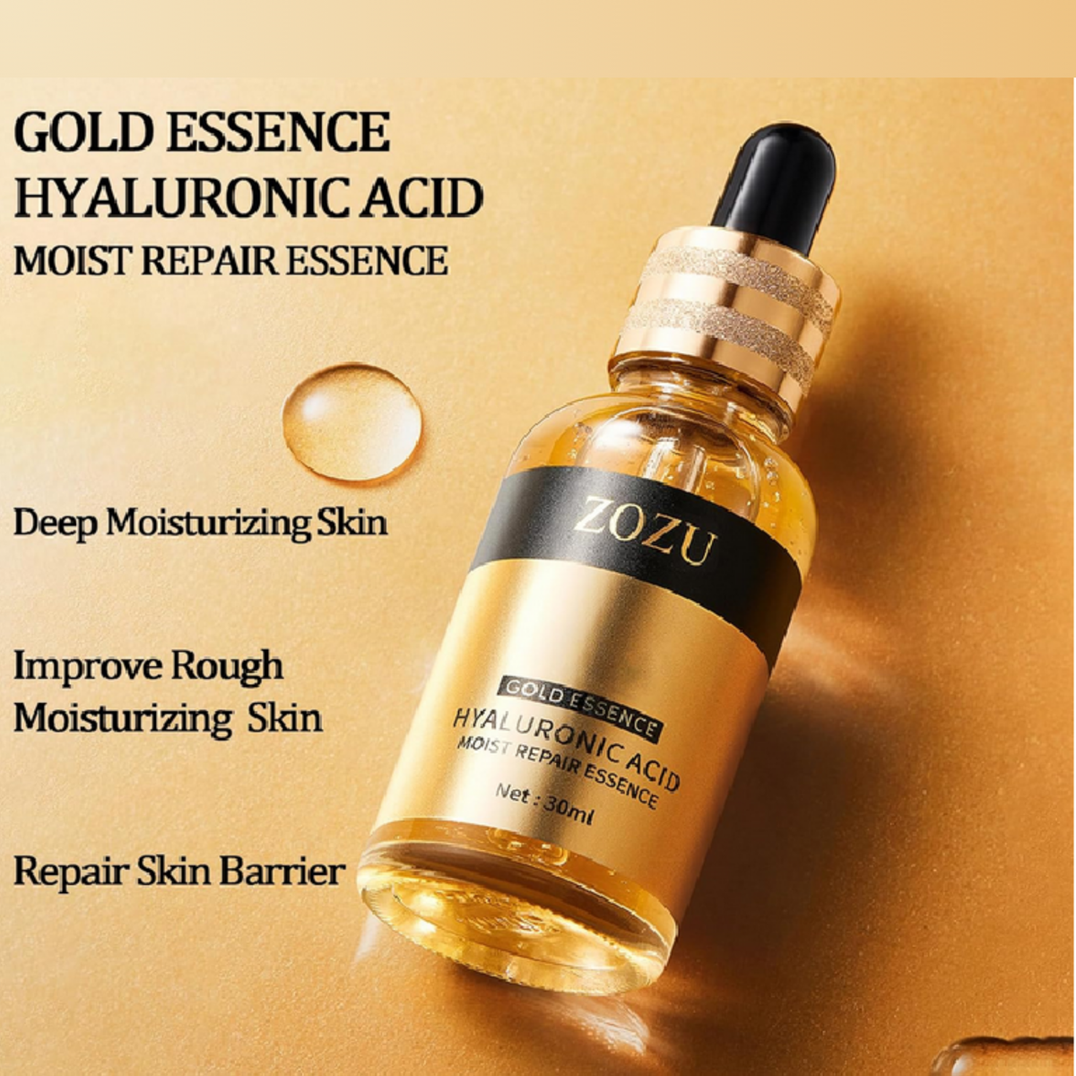 24K Gold Essence Hyaluronic Acid Moist Repair - ZOZU