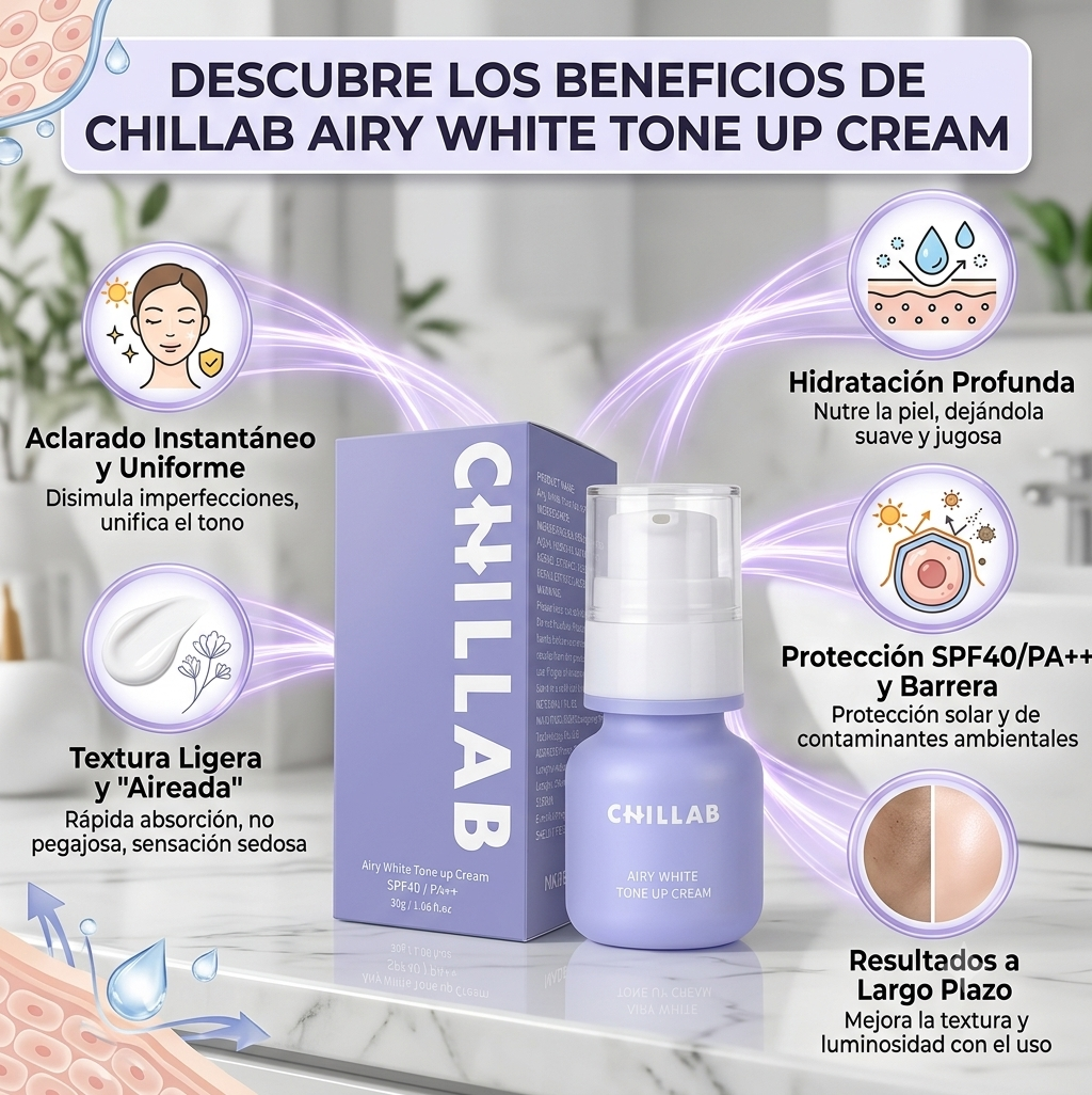 Airy White Tone Up Cream SPF40 - CHILLAB
